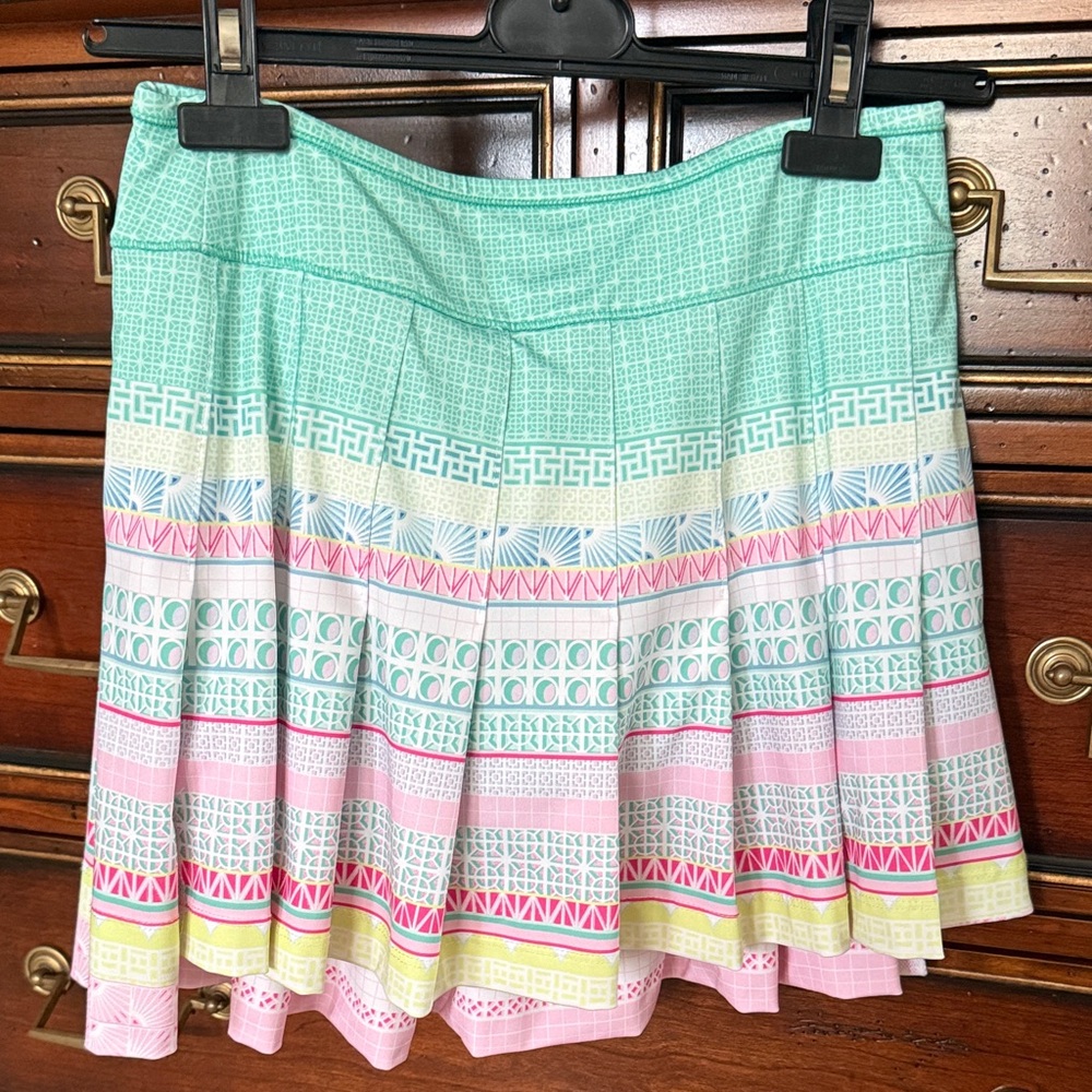 Lucky in Love Vibrant Patterned A-Line workout/tennis skort